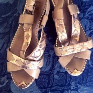 Belle by Sigerson Morrison Leather Platform Wedges